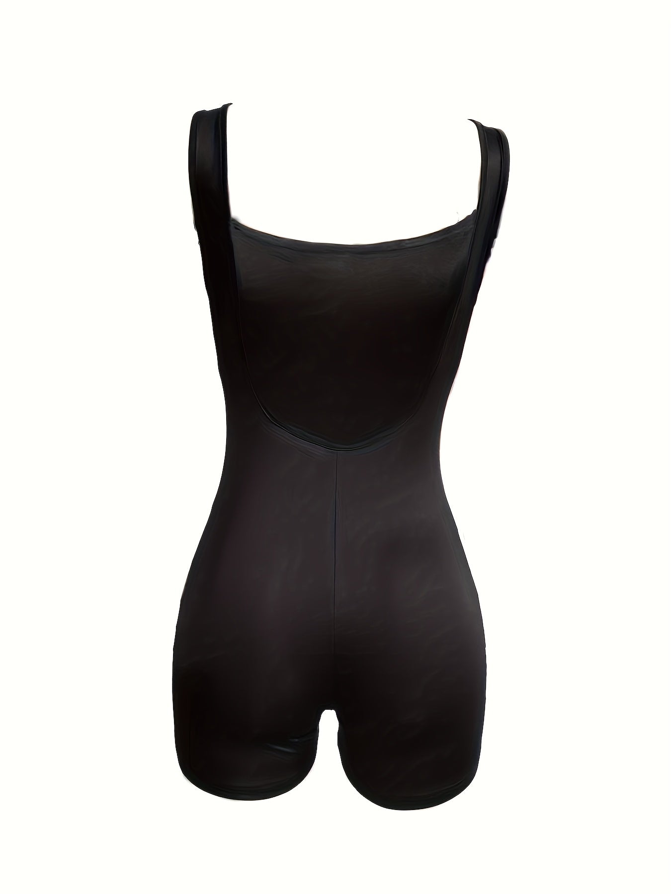 Women'S Sexy Black Bodycon Jumpsuit with "CHASE" Print - Backless Design, Square Neck, All-Season Fashion, Adult Size, Adult Fashion Jumpsuit | Backless Fashion | Letter Print Top, Plus Size Clothing